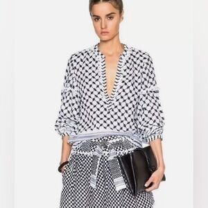 Dodo Bar Or / Revolve Martina Tassle Trim Blouse. Large